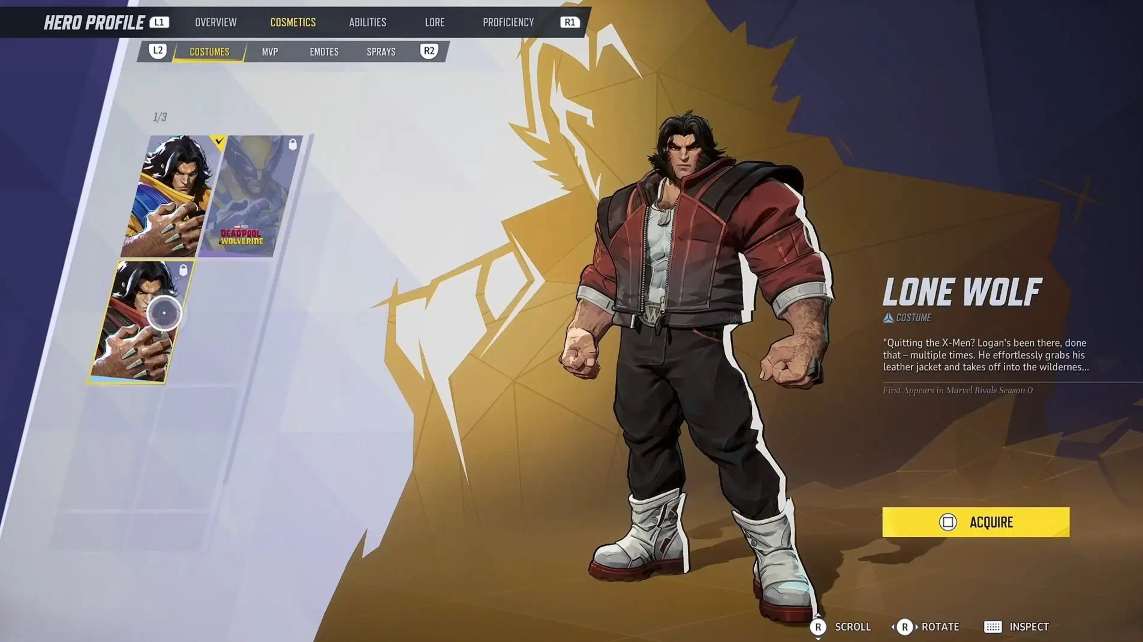 Lone Wolf wolverine skin